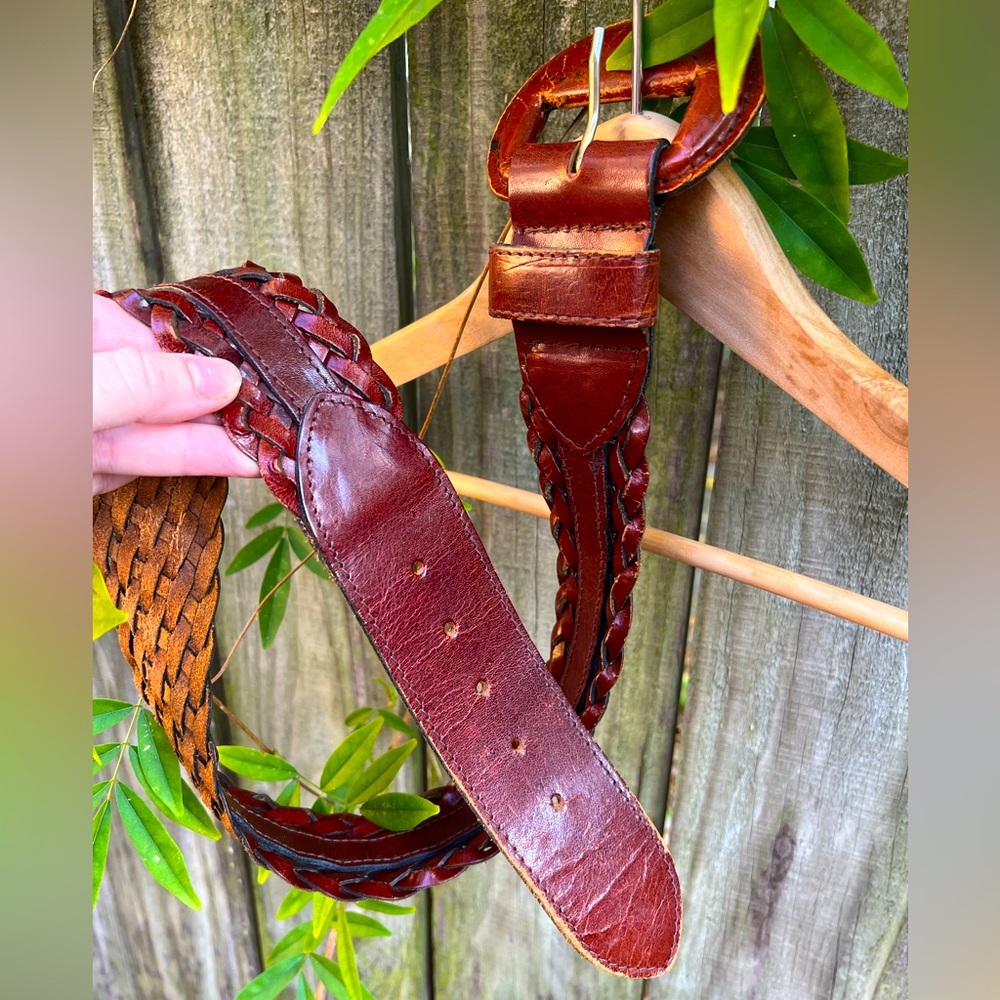 Fossil Woven Leather Belt